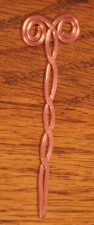 Anja's copper twist pin/pendant